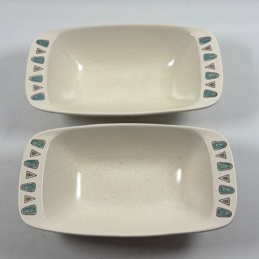 Vintage Navajo Metlox 11" Vegetable Bowl Set of 2 Serving Dish Rectangular